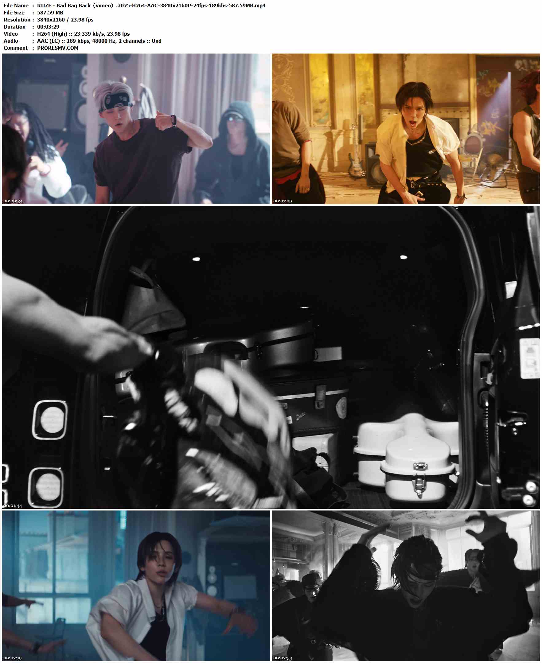 RIIZE - Bad Bag Back（vimeo）.2025-H264-AAC-3840x2160P-24fps-189kbs-587.59MB官方MV_高清MV